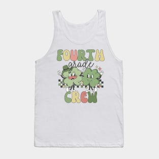 Retro 4th Grade Teacher St Patricks Day Teaching Squad Tank Top